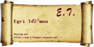 Egri Tímea névjegykártya